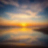 A tranquil beachscape at sunrise