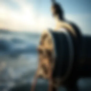 Understanding Fishing Line Diameter and Strength Close-up of fishing line demonstrating its diameter and strength