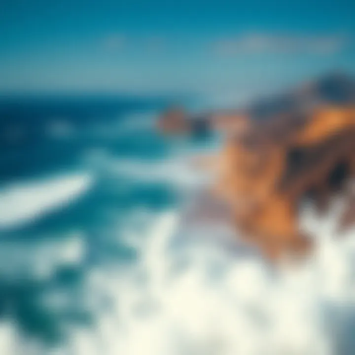 The Majestic Surfing Coastline of Fuerteventura Stunning Fuerteventura coastline with perfect surf waves