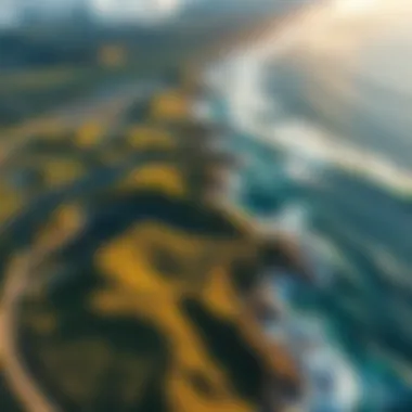 The Breathtaking Beauty of Coastal Ecosystems Stunning aerial view of pristine coastline and ocean