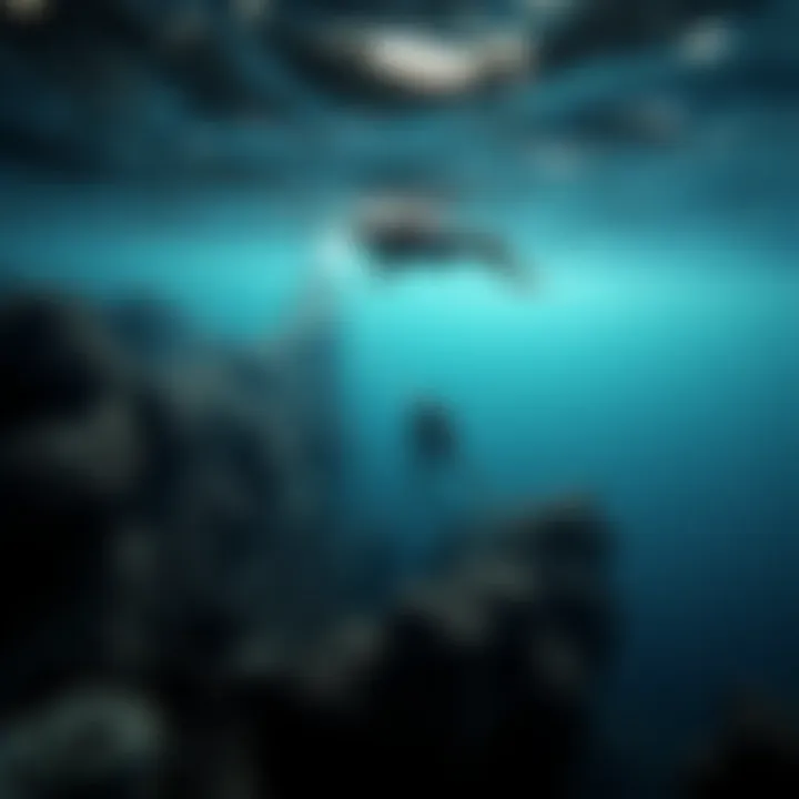 Exploring the Mysteries of the Ocean Floor Majestic underwater landscape showcasing ocean depths
