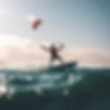 Dynamic kitesurfing scene showcasing the exhilaration of the sport