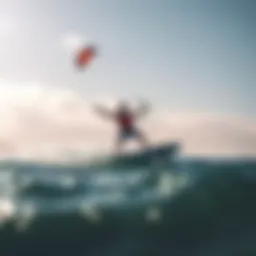 Dynamic kitesurfing scene showcasing the exhilaration of the sport