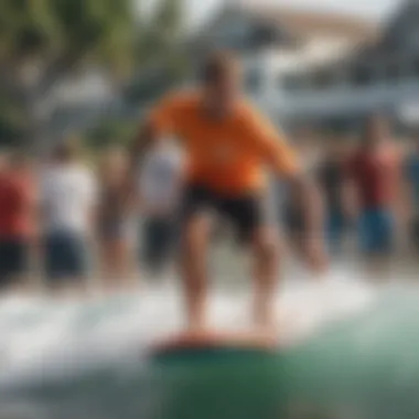 A vibrant community event showcasing large skimboarding, highlighting engagement and culture.