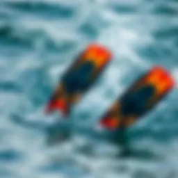 Dynamic movement showcasing lightweight swim fins in action in the ocean.