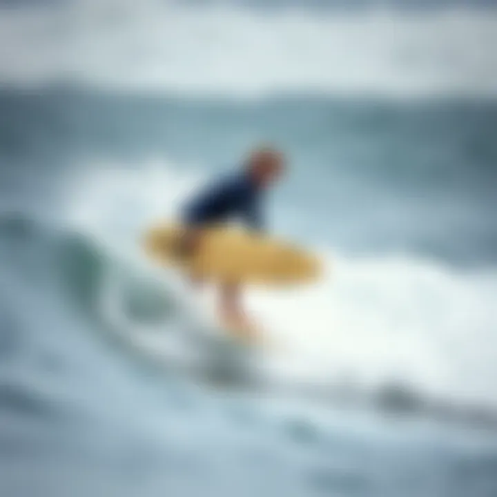 Experiencing Performance with Longboard Trucks Longboard surfer demonstrating truck performance on waves