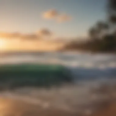 Sunset Over North Shore Surf Culture A breathtaking sunset view over the North Shore surf, highlighting the surf culture.