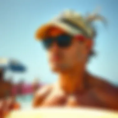 Enjoying the Sun Safely: A Surf Culture Essential Surfer enjoying a sunny day at the beach with visible sun protection