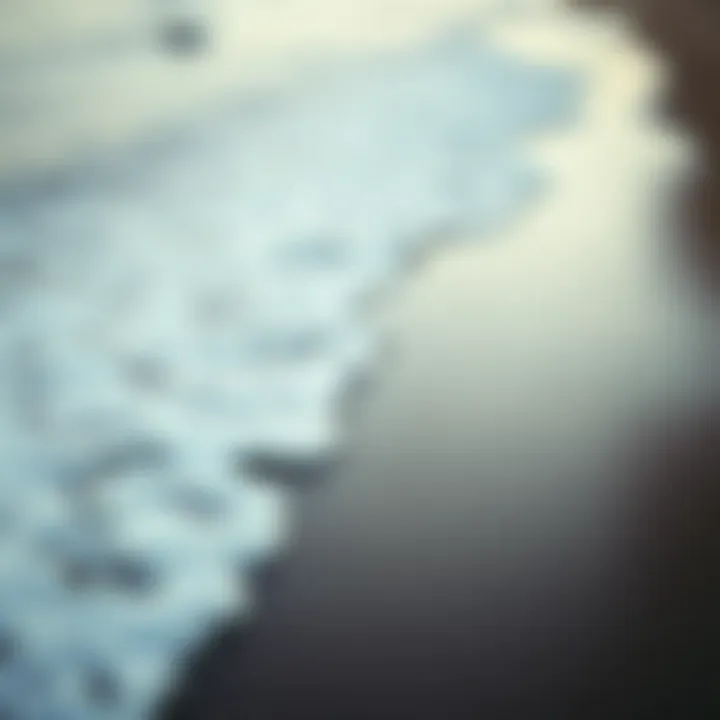 Tranquil Shoreline Waves Gentle waves lapping on the shore