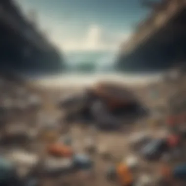 Marine Life Struggling Amidst Trash Marine life struggling amidst trash