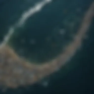 Aerial view of the Great Pacific Garbage Patch showcasing its vastness