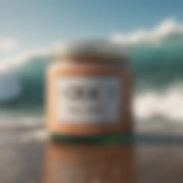 A jar of OGX Surf Paste showcasing its unique texture