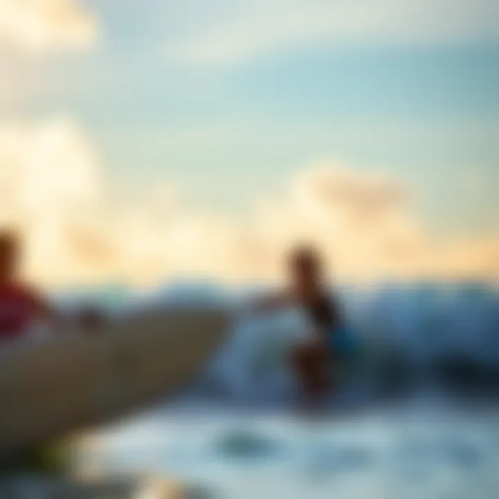 Exciting Surfing Lessons for All Skill Levels Surfing lessons in action at Pelicano
