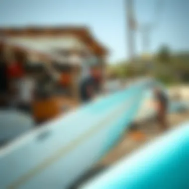 Immersing in Local Culture and Surf Heritage Surf equipment and vibrant local culture at a camp