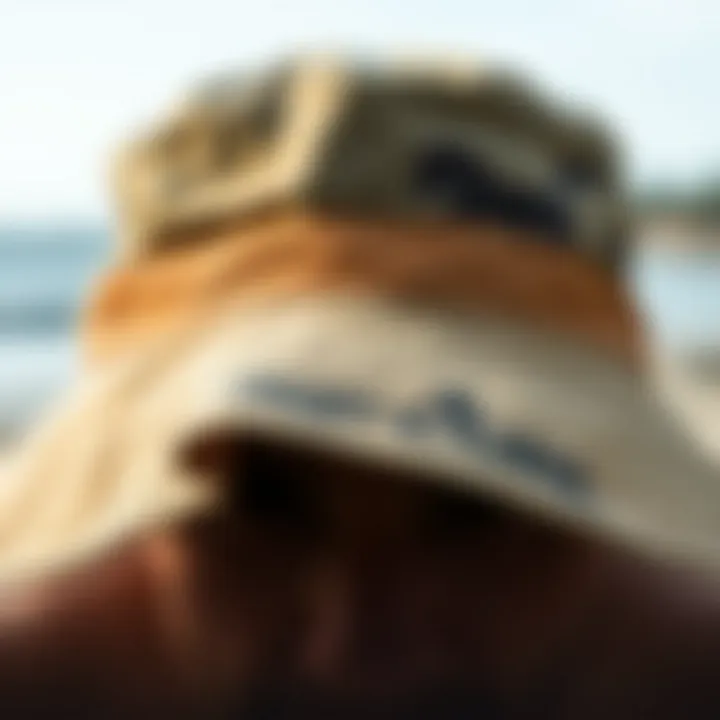 Materials of the Rip Curl Surf Series Bucket Hat Detailed view of the materials used in the Rip Curl bucket hat