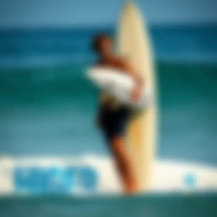 Selecting the Right Surfboard A surfer choosing the right board based on skill and body type