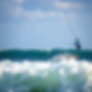 Ideal Environment for Surf Casting Breeze and waves at a surf casting location