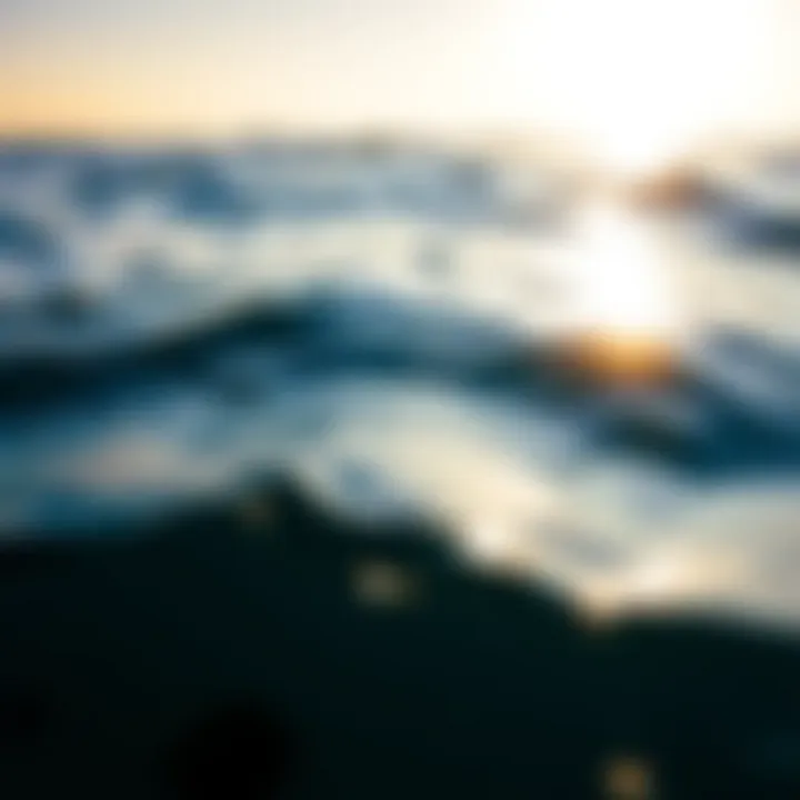 Reflections of the Ocean: Nature's Canvas A close-up of ocean water with reflections of sunlight