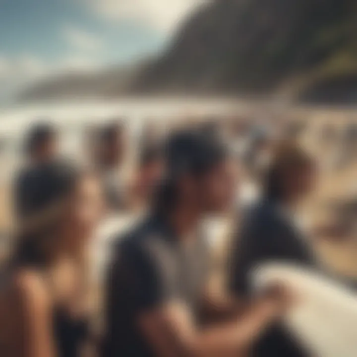 Group of surfers wearing hats showcasing culture