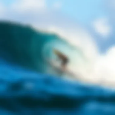 Surfer Mastering the Perfect Wave A surfer riding a perfect wave in Costa Rica