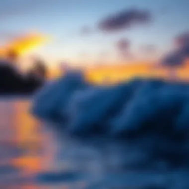 Breathtaking Sunset Waves in Costa Rica Sunset waves crashing on the shore of Costa Rica