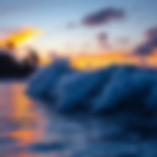 Breathtaking Sunset Waves in Costa Rica Sunset waves crashing on the shore of Costa Rica