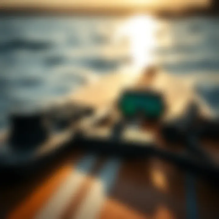 Essential Gear for Lake Surfing Close-up of specialized lake surfing equipment