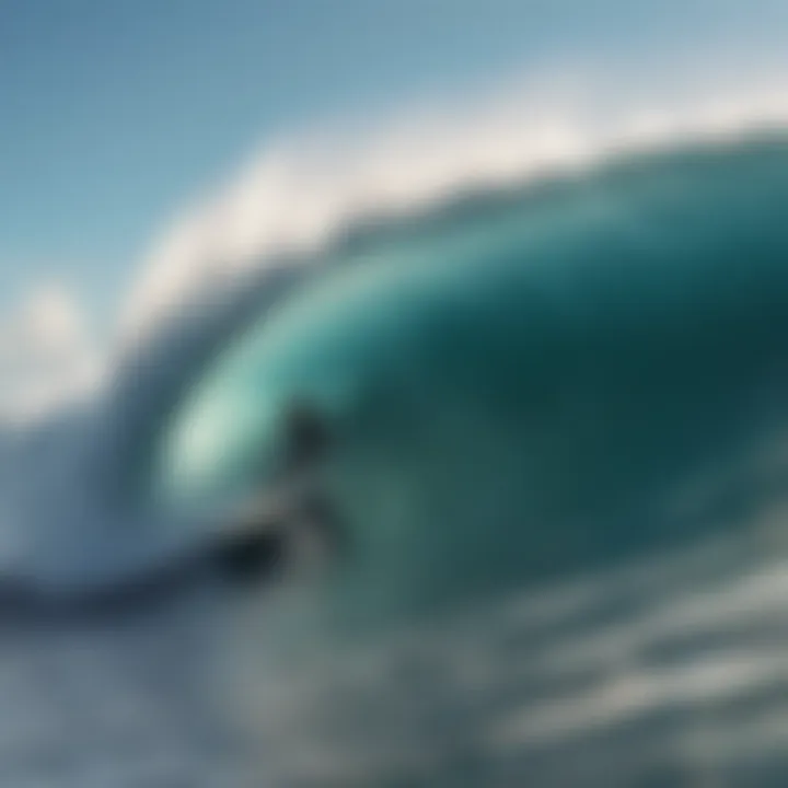 A skilled surfer riding a majestic wave in Hawaii