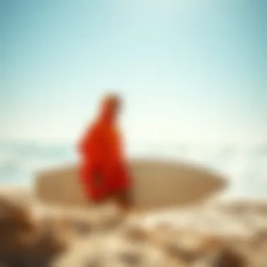 Vibrant Terry Cloth Surf Poncho for the Beach Surfer enjoying the sun in a vibrant terry cloth poncho