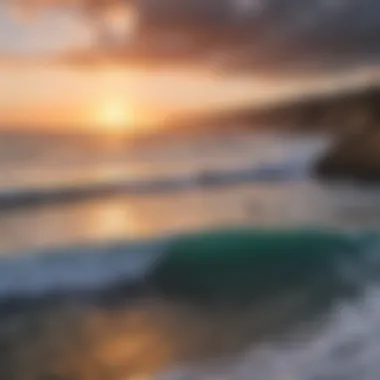 Sunset Over Surf Spots A breathtaking sunset over Ericeira's surf spots
