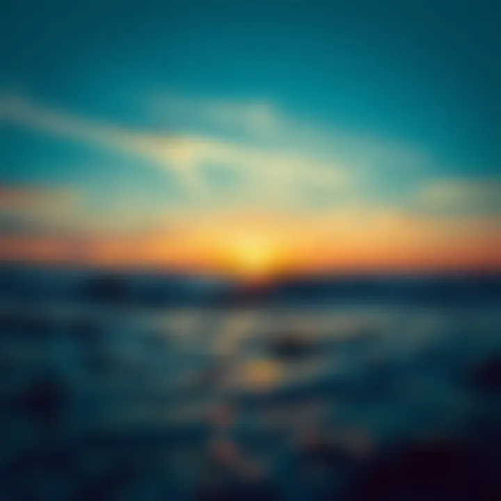 Tranquil Ocean Sunset Breathtaking view of a sunset over the sea