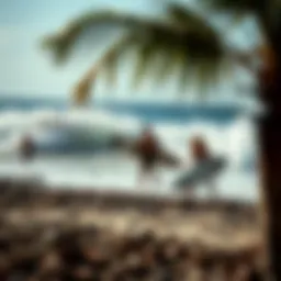 Vibrant surf culture juxtaposed with polluted beaches