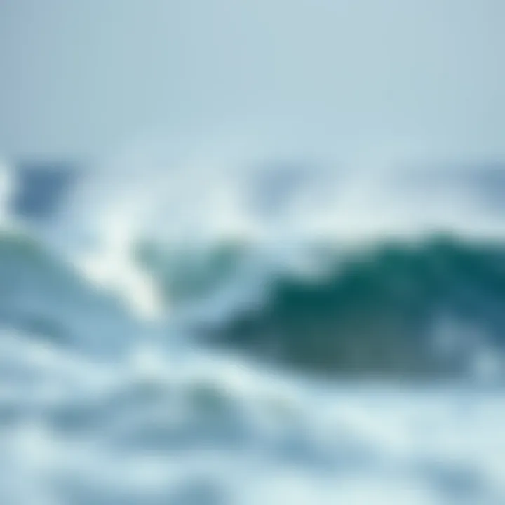 Illustration of wave dynamics influenced by surfboard fins