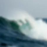 Dynamic wind patterns over the ocean surface
