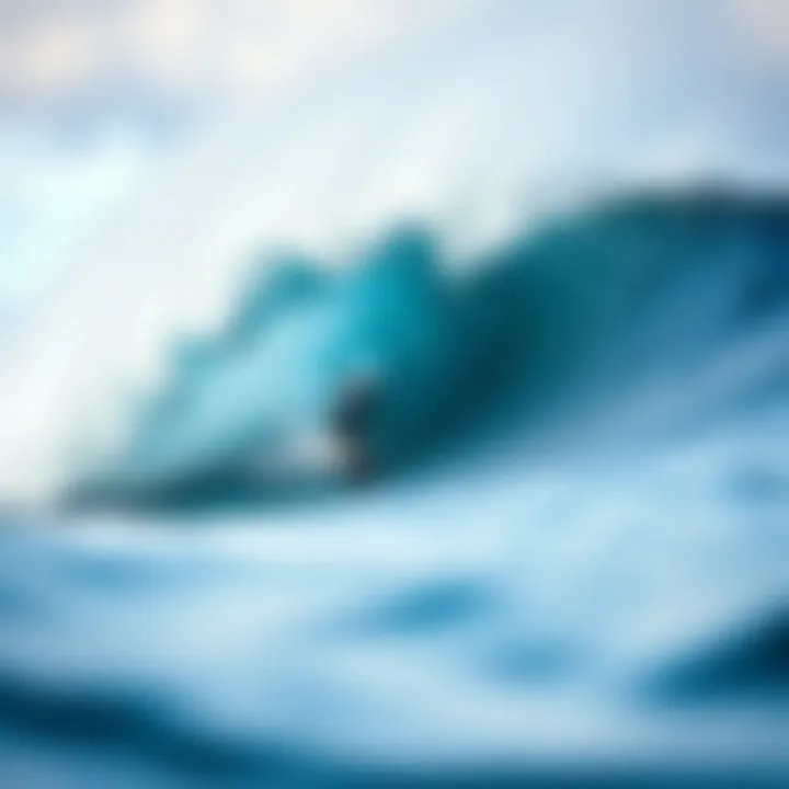 The Art of Surfing A wave crashing with a surfer riding it elegantly