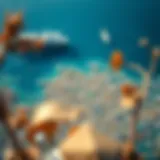 Aerial Perspective of Marine Pollution Aerial view of the Great Pacific Garbage Patch