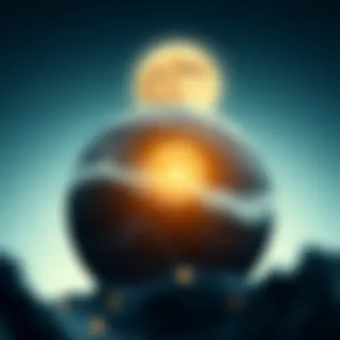 Diagram illustrating gravitational pull of the Moon