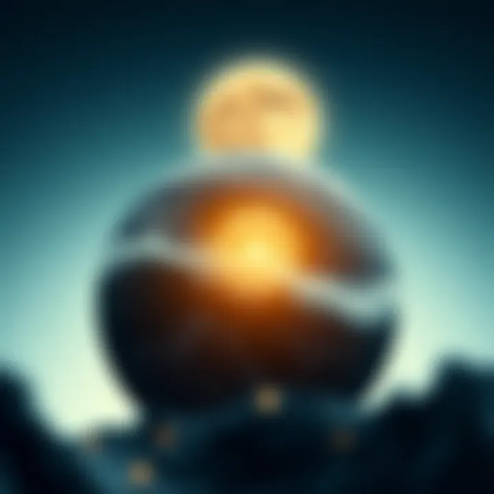 Diagram illustrating gravitational pull of the Moon