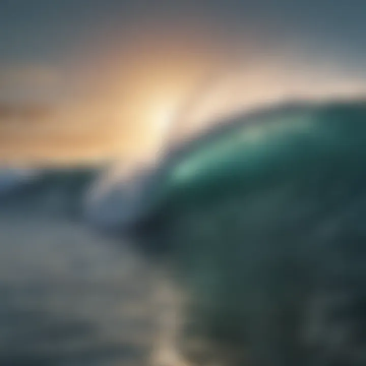 Close-up of ocean waves creating soothing sound patterns