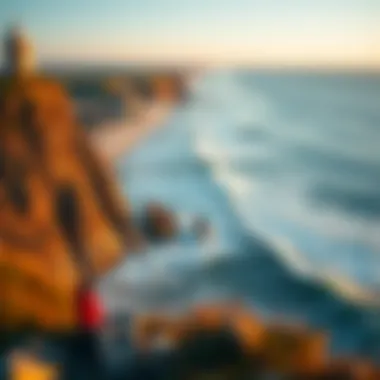 Aerial Perspective of The Wedge An aerial view of The Wedge surf spot
