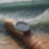 Tide graph watch displaying tide patterns