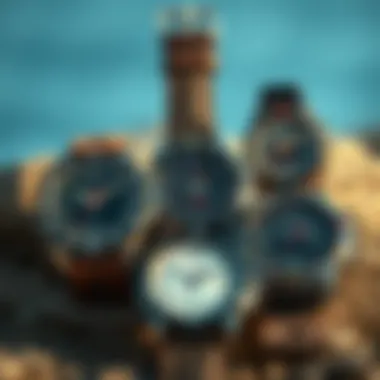 Array of Different Tide Watches An array of different tide watches showcasing variety