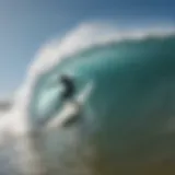 Waves crashing at UCSB Surf Camp