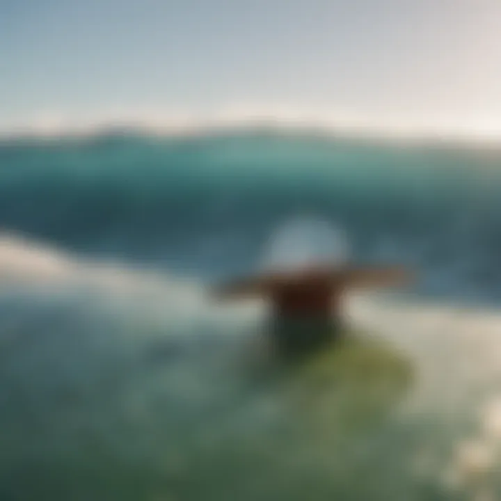 A close-up of water droplets on a surfboard, illustrating the importance of hydration.