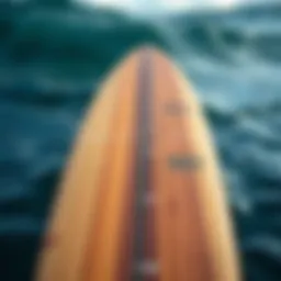 Detailed view of longboard dimensions with measurements