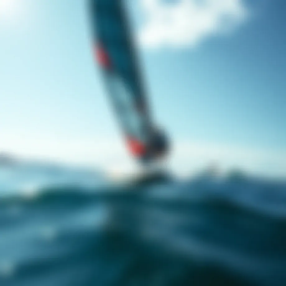 A paddle board sail in action on the water