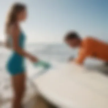 Maintenance of Surfboard Nose Protector Maintaining a surfboard nose protector with cleaning products