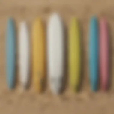 A comparison chart of various surfboards including Lightning Bolt