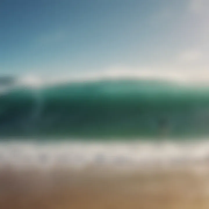 Surfer analyzing wind conditions at a popular surfing spot