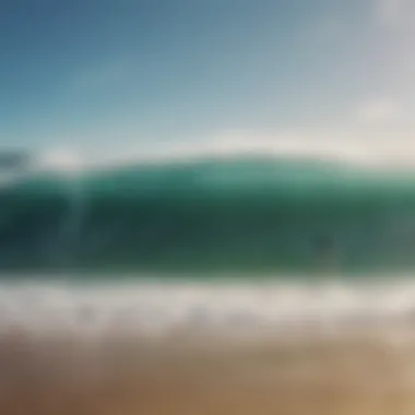 Surfing Spot and Wind Analysis Surfer analyzing wind conditions at a popular surfing spot